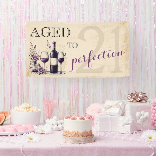 Aged to Perfection 21st Birthday Banner (Party)
