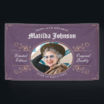 Aged to Perfection 90th Birthday Classic Vintage Banner<br><div class="desc">Aged to Perfection 90th Birthday Classic Vintage Banner. An elegant birthday invitation design in the style of vintage whisky bottle labels, with a hint of humour. Set over old rustic paper to give it a vintage feel. Available in an assortment of colours and complete party decor. Check out the collection....</div>