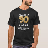 Aged to Perfection 90th Birthday T-Shirt (Front)