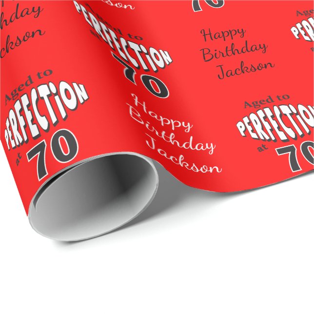 Aged to Perfection at 70 Wrapping Paper (Roll Corner)