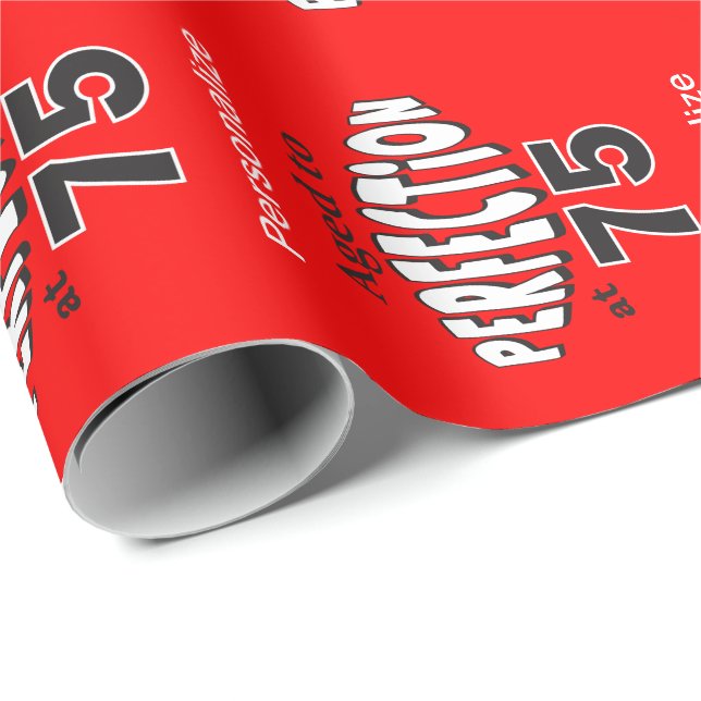 Aged to Perfection at 75 Wrapping Paper (Roll Corner)