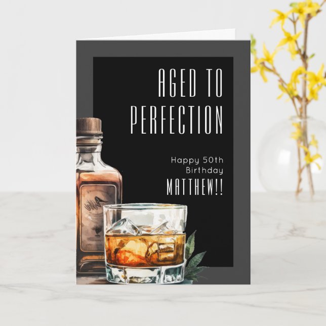 Aged To Perfection Birthday Card (Yellow Flower)