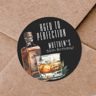 Aged To Perfection Birthday Classic Round Sticker