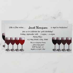 Aged to Perfection/ Birthday Invite