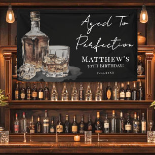 Aged To Perfection Birthday Party Banner