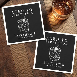 Aged To Perfection Birthday Party Napkin
