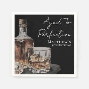 Aged To Perfection Birthday Party Napkin