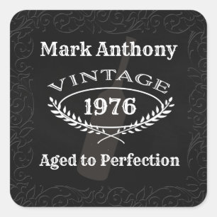 Aged to Perfection Birthday Wine Sticker