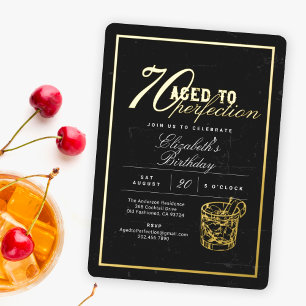 Aged to Perfection Cocktail 70th Birthday Party 