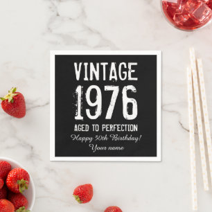 Aged to perfection cool 50th Birthday celebration Napkin