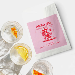 Aged to Perfection Cowgirl Whiskey Birthday Party Favour Bag
