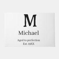 Aged to perfection est. 19XX monogram name letter