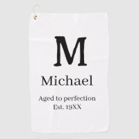 Aged to perfection est. 19XX monogram name letter