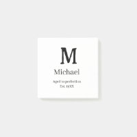 Aged to perfection est. 19XX monogram name letter 