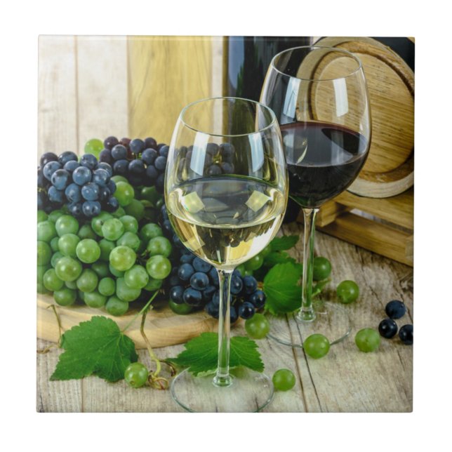 Aged to Perfection, fine wine, Ceramic Tile (Front)