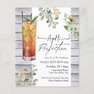 Aged to Perfection Floral 60th Birthday Invite
