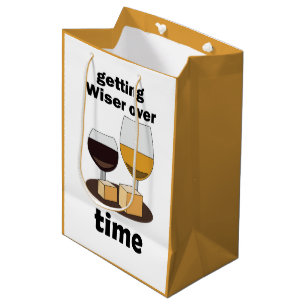 Aged To Perfection Getting Wiser Over Time Party Medium Gift Bag