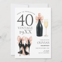 Aged to Perfection Glam 40th Champagne Birthday 