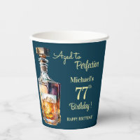 Aged to Perfection Men 77th Whiskey Birthday