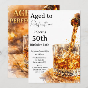 Aged To Perfection Men’s Birthday Party Invitation
