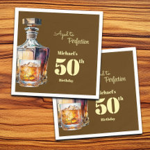 Aged to Perfection Men's 50th Whiskey Birthday 