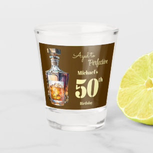 Aged to Perfection Men's 50th Whiskey Birthday  Shot Glass