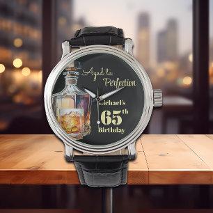 Aged to Perfection Men's 65th Whiskey Birthday Watch