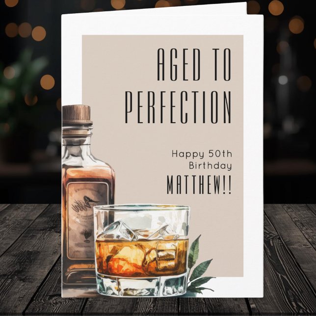Aged To Perfection Men's Birthday Card (Aged To Perfection Men's Birthday Card)