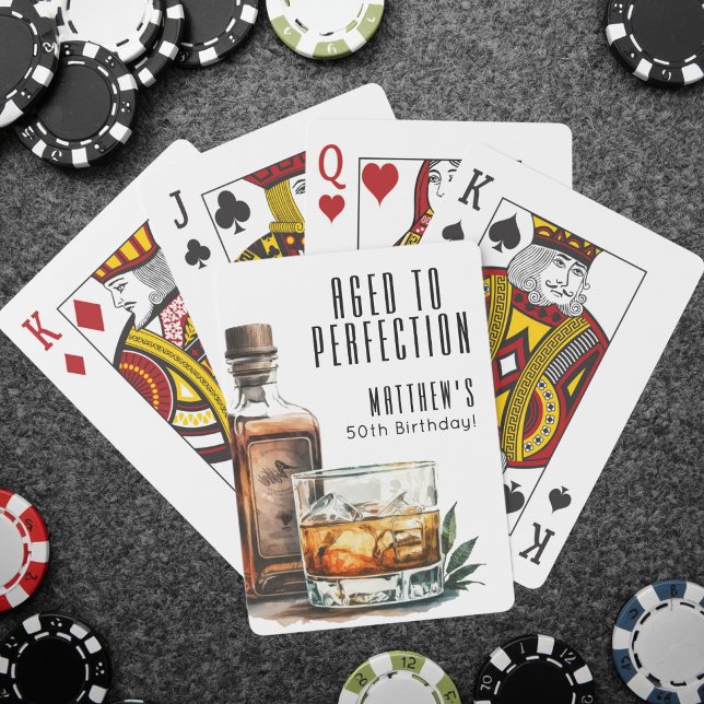 Aged To Perfection Men's Birthday Whiskey Playing Cards (Aged To Perfection Men's Birthday Whiskey Poker Cards)