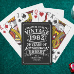Aged To Perfection Personalised Vintage Birthday  Playing Cards<br><div class="desc">Add a touch of timeless fun to your celebration with our Aged to Perfection Personalised Vintage Birthday Playing Cards. Perfect for rock 'n roll and classic nostalgia-themed birthday parties, these custom playing cards feature a retro design reminiscent of classic whiskey labels. Whether you're celebrating a 21st, 30th, 40th, 50th, 60th,...</div>