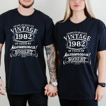 Aged To Perfection Personalised Vintage Birthday T-Shirt<br><div class="desc">Make your birthday celebration unforgettable with our Aged to Perfection Personalised Vintage Birthday T-Shirt. Perfect for whiskey-themed birthday parties, this shirt features a retro design that highlights the phrase "Aged to Perfection, " capturing the spirit of aging gracefully and joyfully. Celebrate milestones like the big 30, 40, 50, or any...</div>