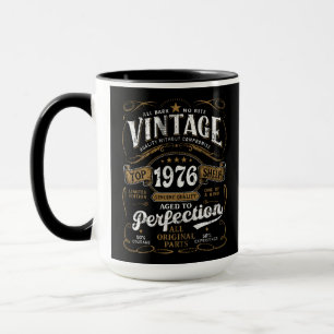 Aged To Perfection Vintage 1976 Birthday 50th Mug