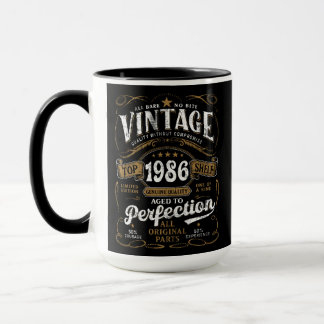Aged To Perfection Vintage 1986 Birthday 40th   Mug