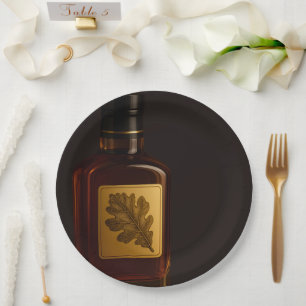 Aged to Perfection Whisky Birthday Celebration Paper Plate