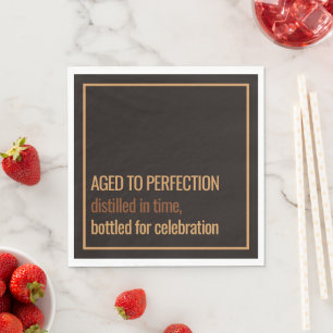 Aged to Perfection   Whisky Birthday Napkin