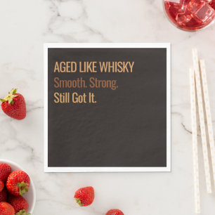 Aged to Perfection   Whisky Birthday Napkin