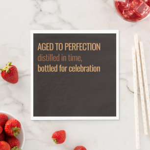 Aged to Perfection   Whisky Birthday Napkin