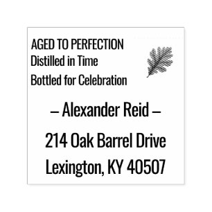 Aged to Perfection   Whisky Birthday Self-inking Stamp