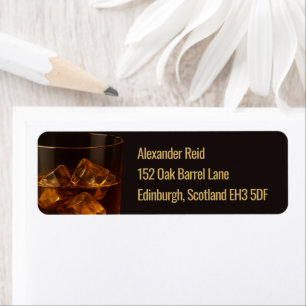 Aged to Perfection Whisky Celebration Return Address Label
