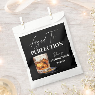 Aged To Perfection Whisky Glass Birthday Party Favour Bag