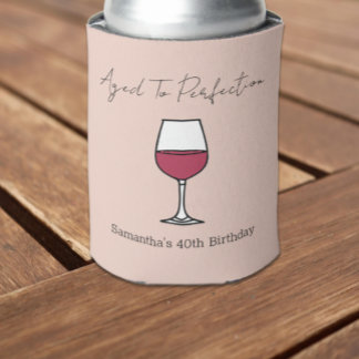 Aged To Perfection Wine 40th Birthday Can Cooler