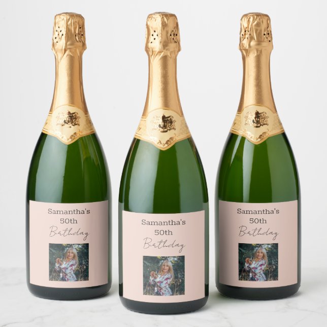Aged To Perfection Wine 50th Birthday Sparkling Wine Label (Bottles)