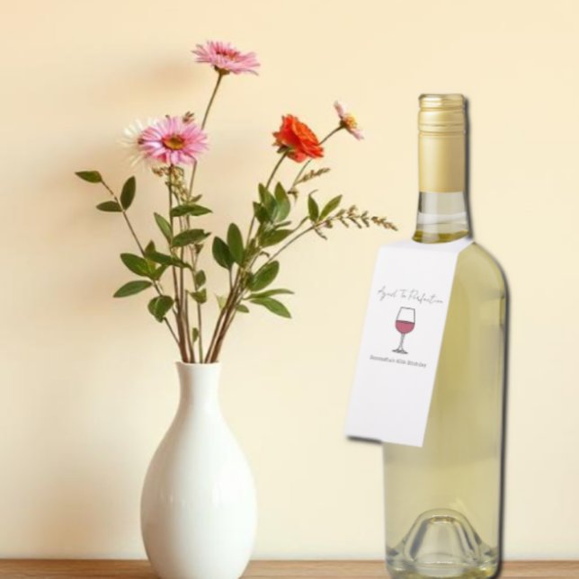 Aged To Perfection Wine 60th Birthday Bottle Tag (Creator Uploaded)