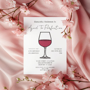 Aged To Perfection Wine 60th Birthday Invitation