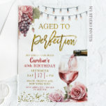 Aged To Perfection Wine Adult 50th Birthday Acrylic Invitations<br><div class="desc">Aged To Perfection Wine Adult 50th Birthday Invitation</div>