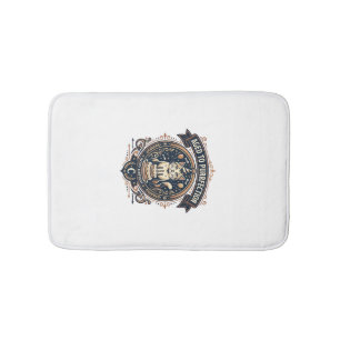 Aged To Purrfection Cat Birthday Age Vintage Vecto Bath Mat