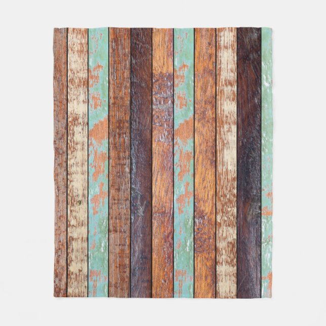 aged vertical wooden backgrounds texture fleece blanket (Front)
