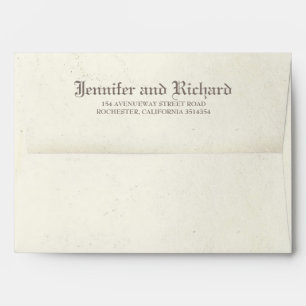 Aged Vintage Gothic Wedding Envelope