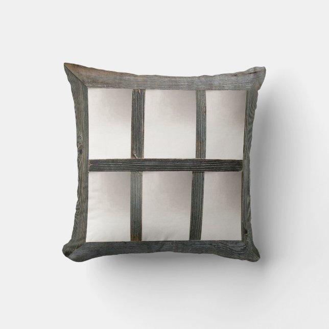 Aged Window Pane Cushion (Front)