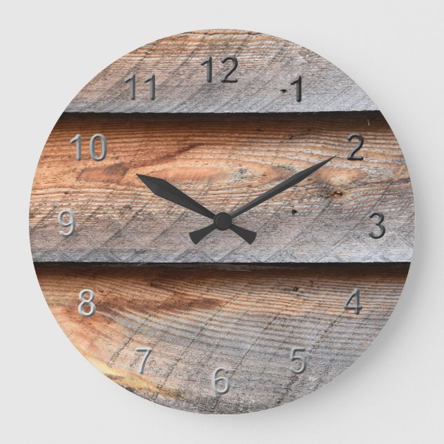 Aged Wood Large Clock (Front)